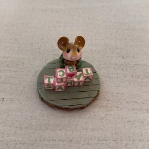 Wee Forest Folk I Heart Santa mouse